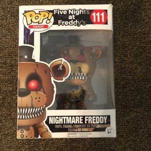 FNAF Nightmare Freddy Funko pop figurine.